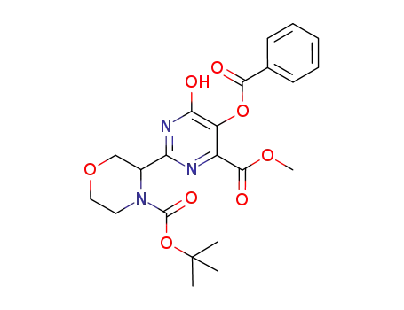 tert-butyl 3-[5-(benzoyloxy)-4-hydroxy-6-(methoxycarbonyl)pyrimidin-2-yl]morpholine-4-carboxylate