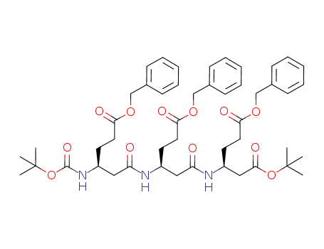 3-[5-benzyloxycarbonyl-3-(5-benzyloxycarbonyl-3-<i>tert</i>-butoxycarbonylamino-pentanoylamino)-pentanoylamino]-hexanedioic acid 6-benzyl ester 1-<i>tert</i>-butyl ester
