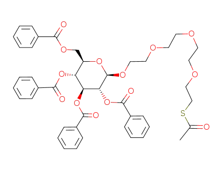 11-thioacetyl-3,6,9-trioxaundecanyl-2,3,4,6-tetra-O-benzoyl-β-D-glucopyranoside