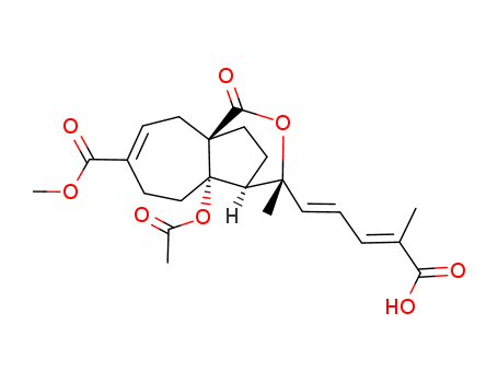 1H-4,9a-Ethanocyclohepta[c]pyran-7-carboxylicacid,4a-(acetyloxy)-3-[(1E,3E)-4-carboxy-1,3-pentadien-1-yl]-3,4,4a,5,6,9-hexahydro-3-methyl-1-oxo-,7-methyl ester, (3R,4S,4aS,9aR)-