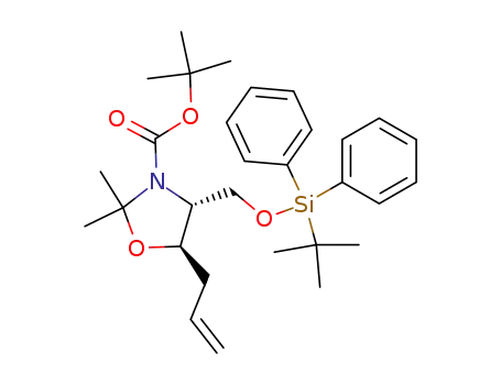 (4R,5R)-5-Allyl-4-(tert-butyl-diphenyl-silanyloxymethyl)-2,2-dimethyl-oxazolidine-3-carboxylic acid tert-butyl ester