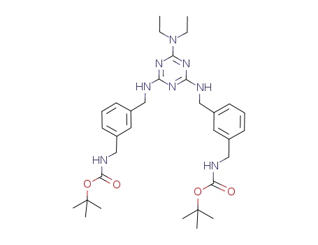 4,6-bis(3-tert-butoxycarbonylaminomethylphenylmethylamino)-2-diethylamino-1,3,5-s-triazine