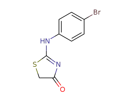Molecular Structure of 21262-25-9 (4(5H)-Thiazolone, 2-[(4-bromophenyl)amino]-)
