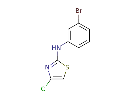 Molecular Structure of 912969-58-5 (N-(3-BroMophenyl)-4-chlorothiazol-2-aMine)