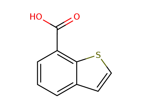 Molecular Structure of 10134-98-2 (1-benzothiophene-7-carboxylic acid)