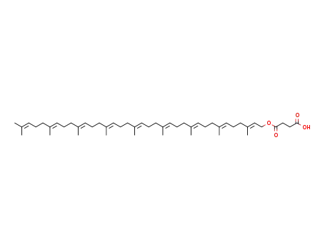 Molecular Structure of 630393-89-4 (succinic acid mono-(3,7,11,15,19,23,27,31,35-nonamethyl-hexatriaconta-2,6,10,14,18,22,26,30,34-nonaen-1-yl) ester)