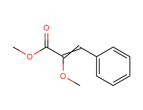 Molecular Structure of 62912-75-8 (2-Propenoic acid, 2-methoxy-3-phenyl-, methyl ester)