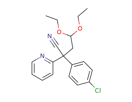 4,4-diethoxy-2-(4-chloro-phenyl)-2-[2]pyridyl-butyronitrile