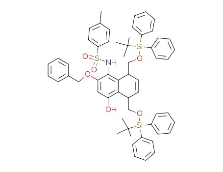 <i>N</i>-[2-benzyloxy-5,8-bis-(<i>tert</i>-butyl-diphenyl-silanyloxymethyl)-4-hydroxy-5,8-dihydro-naphthalen-1-yl]-4-methyl-benzenesulfonamide
