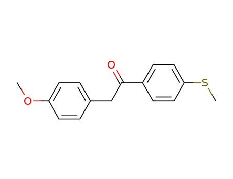 Molecular Structure of 33420-82-5 (Ethanone, 2-(4-methoxyphenyl)-1-[4-(methylthio)phenyl]-)