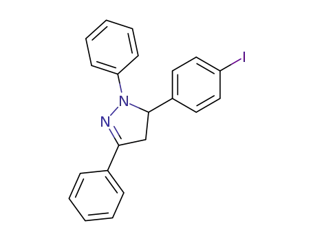 Molecular Structure of 3600-52-0 (5-(4-iodophenyl)-1,3-diphenyl-4,5-dihydro-1H-pyrazole)