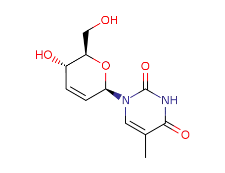 1-(2',3'-dideoxy-β-D-erythro-hex-2'-enopyranosyl)thymine