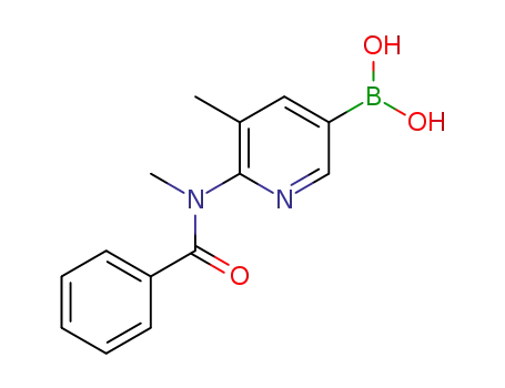 Molecular Structure of 446299-81-6 ([6-[benzoyl(methyl)amino]-5-methyl-3-pyridyl]boronic acid)