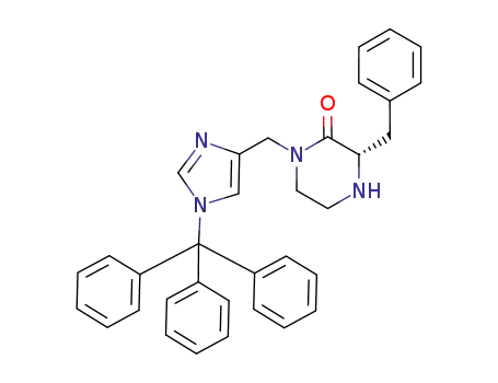 Piperazinone,
3-(phenylmethyl)-1-[[1-(triphenylmethyl)-1H-imidazol-4-yl]methyl]-, (3S)-