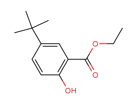 Molecular Structure of 187273-01-4 (Benzoic acid, 5-(1,1-diMethylethyl)-2-hydroxy-, ethyl ester)