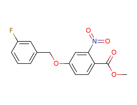 4-(3-fluoro-benzyloxy)-2-nitro-benzoic acid methyl ester