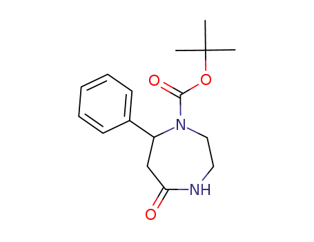 Molecular Structure of 220898-16-8 (tert-Butyl 5-oxo-7-phenyl-1,4-diazepane-1-carboxylate)