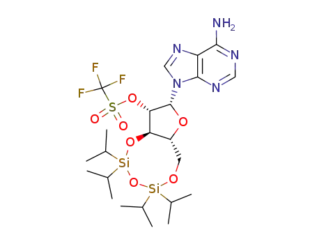 9-[3′,5′-O-(1,1,3,3-tetraisopropyldisiloxyl)-2′-O-trifluormethylsulfonyl-β-D-arabinofuranosyl]adenine