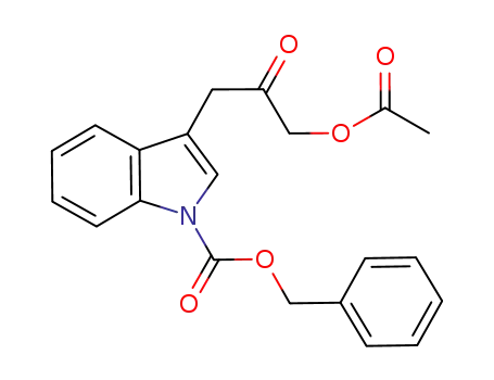 Molecular Structure of 851547-84-7 (1H-Indole-1-carboxylic acid, 3-[3-(acetyloxy)-2-oxopropyl]-,
phenylmethyl ester)