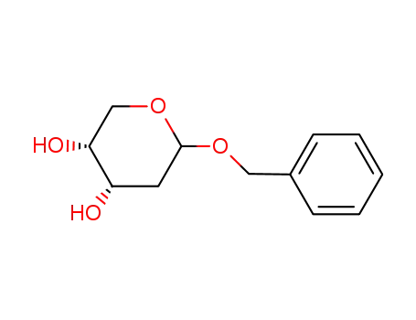 Molecular Structure of 418760-06-2 ((3R,4S)-6-Benzyloxy-tetrahydro-pyran-3,4-diol)