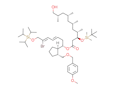 (3S,4S,6S,8R,10S)-((S,3E,5Z)-6-bromo-1-{(1R,2R)-2-[(4-methoxybenzyloxy)methyl]cyclopentyl}-7-(triisopropylsilyloxy)hepta-3,5-dienyl) 3-(tert-butyldimethylsilyloxy)-11-hydroxy-4,6,8,10-tetramethylundecanoate
