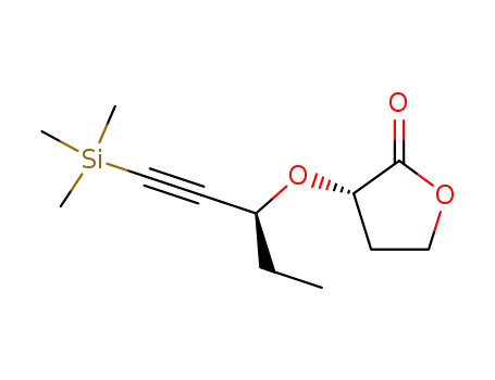 Molecular Structure of 488703-65-7 (2(3H)-Furanone,
3-[[(1S)-1-ethyl-3-(trimethylsilyl)-2-propynyl]oxy]dihydro-, (3S)-)