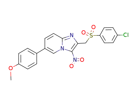 2-(4-chlorophenyl)sulfonylmethyl-6-(4-methoxyphenyl)-3-nitroimidazo[1,2-a]pyridine