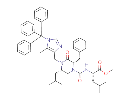 L-Leucine,
N-[[(2S,5S)-5-(2-methylpropyl)-4-[[5-methyl-1-(triphenylmethyl)-1H-imid
azol-4-yl]methyl]-3-oxo-2-(phenylmethyl)-1-piperazinyl]carbonyl]-, methyl
ester