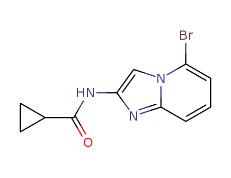 Molecular Structure of 1973485-26-5 (N-(5-bromoimidazo[1,2-a]pyridin-2-yl)cyclopropanecarboxamide)