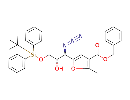 benzyl 5-(1-azido-3-O-tert-butyldiphenylsilyl-1-deoxy-D-erythro-1,2,3-trihydroxyprop-1-yl)-2-methylfuran-3-carboxylate