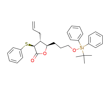 (3S,4R,5R)-4-allyl-3-phenylthio-5-(3-tert-butyldiphenylsilyloxy)propyl-dihydrofuran-2-one