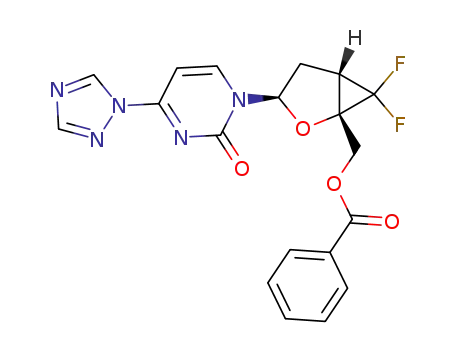 1-[5-O-benzoyl-2,3-dideoxy-3,4-C-(difluoromethylene)-β-D-erythro-pentofuranosyl]-4-(1,2,4-triazol-1-yl)pyridin-2-one