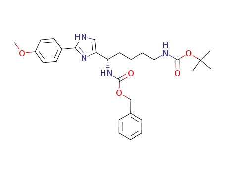 (S)-tert-butyl 5-(benzyloxycarbonylamino)-5-(2-(4-methoxyphenyl)-1H-imidazol-4-yl)pentylcarbamate