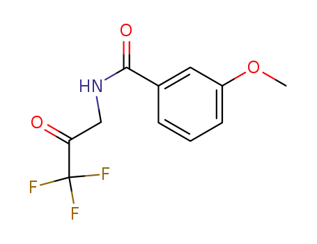 Molecular Structure of 365427-38-9 (3-methoxy-N-(3,3,3-trifluoro-2-oxopropyl)benzamide)