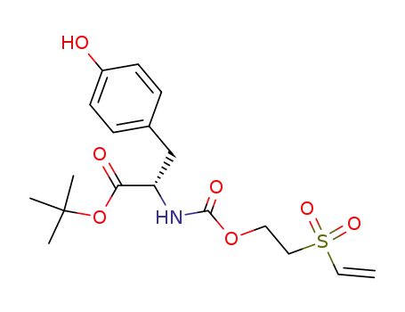 Molecular Structure of 918822-84-1 (L-Tyrosine, N-[[2-(ethenylsulfonyl)ethoxy]carbonyl]-, 1,1-dimethylethyl
ester)