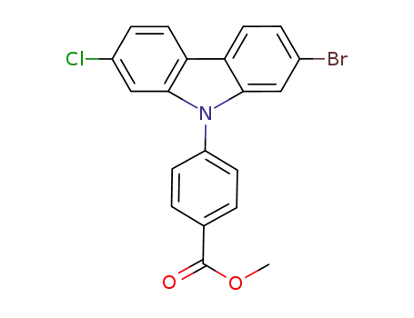 4-(2-bromo-7-chlorocarbazol-9-yl)benzoic acid methyl ester
