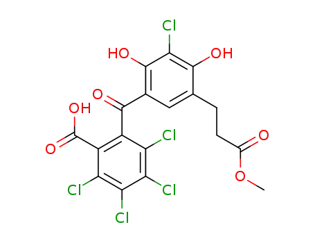 2,3,4,5-tetrachloro-6-[3-chloro-2,4-dihydroxy-5-(3-methoxy-3-oxopropyl)benzoyl]benzoic acid