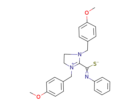 1,3-di(p-methoxybenzyl)-2-N-phenylthiocarbamoylimidazolinium inner salt