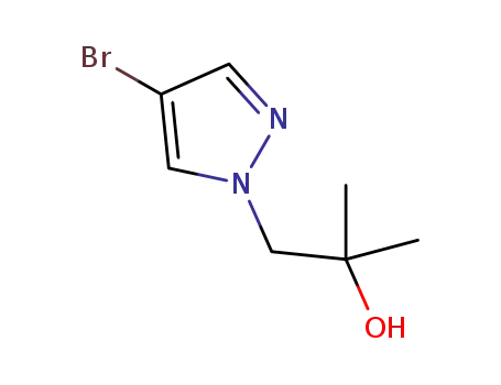 Molecular Structure of 1008510-87-9 (1-(4-bromo-1H-pyrazol-1-yl)-2-methylpropan-2-ol)