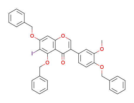 5,7,4'-tris(benzyloxy)-6-iodo-3'-methoxyisoflavone