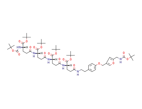 3-<p-<(N-((tert-butoxycarbonyl)-γ-L-glutamyl-γ-L-glutamyl-γ-L-glutamyl-γ-L-glutamyl)-β-amino)ethyl>phenoxymethyl>-5-(((tert-butoxycarbonyl)amino)methyl)furan, tetra-tert-butyl ester