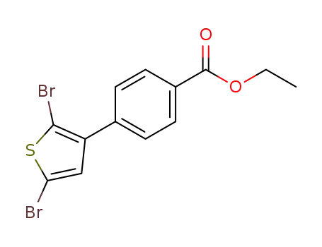 4-(2,5-dibromothiophene-3-yl)benzoic acid ethyl ester