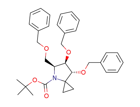 (5S,6R,7R)-6,7-Bis-benzyloxy-5-benzyloxymethyl-4-aza-spiro[2.4]heptane-4-carboxylic acid tert-butyl ester