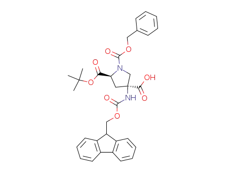 (2S,4S)-4-(9H-fluoren-9-ylmethoxycarbonylamino)-pyrrolidine-1,2,4-tricarboxylic acid 1-benzyl ester 2-tert-butyl ester