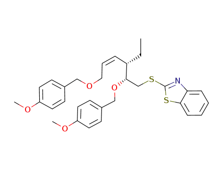 (2R,3S,4Z)-1-(benzothiazole-2-thio)-3-ethyl-2,6-bis(4-methoxybenzyloxy)-4-hexen-1-ol