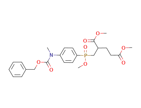 2-[((4-(N-benzyloxycarbonyl-N-methylamino)phenyl)(methoxy)phosphinoyl)methyl]pentane-1,5-dioic acid dimethyl ester
