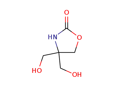 Molecular Structure of 6632-49-1 (4,4-bis(hydroxymethyl)-1,3-oxazolidin-2-one)