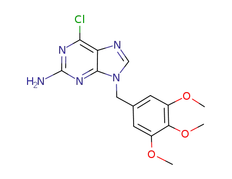 Molecular Structure of 848695-05-6 (9H-Purin-2-amine, 6-chloro-9-[(3,4,5-trimethoxyphenyl)methyl]-)