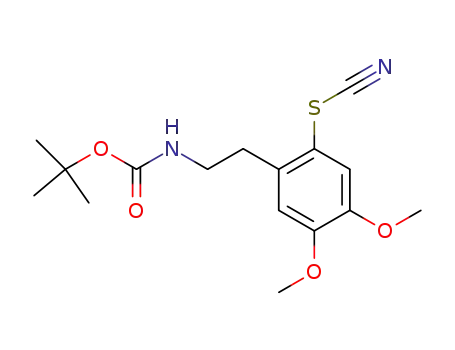 N-(Boc)-4',5'-dimethoxy-2'-thiocyanatophenethylamine