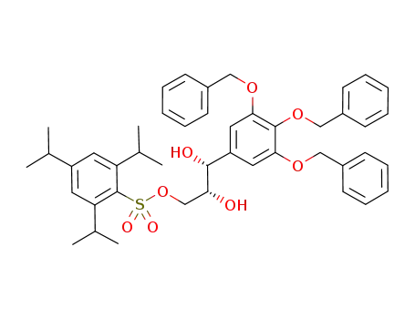 Benzenesulfonic acid, 2,4,6-tris(1-methylethyl)-,
(2R,3R)-2,3-dihydroxy-3-[3,4,5-tris(phenylmethoxy)phenyl]propyl ester